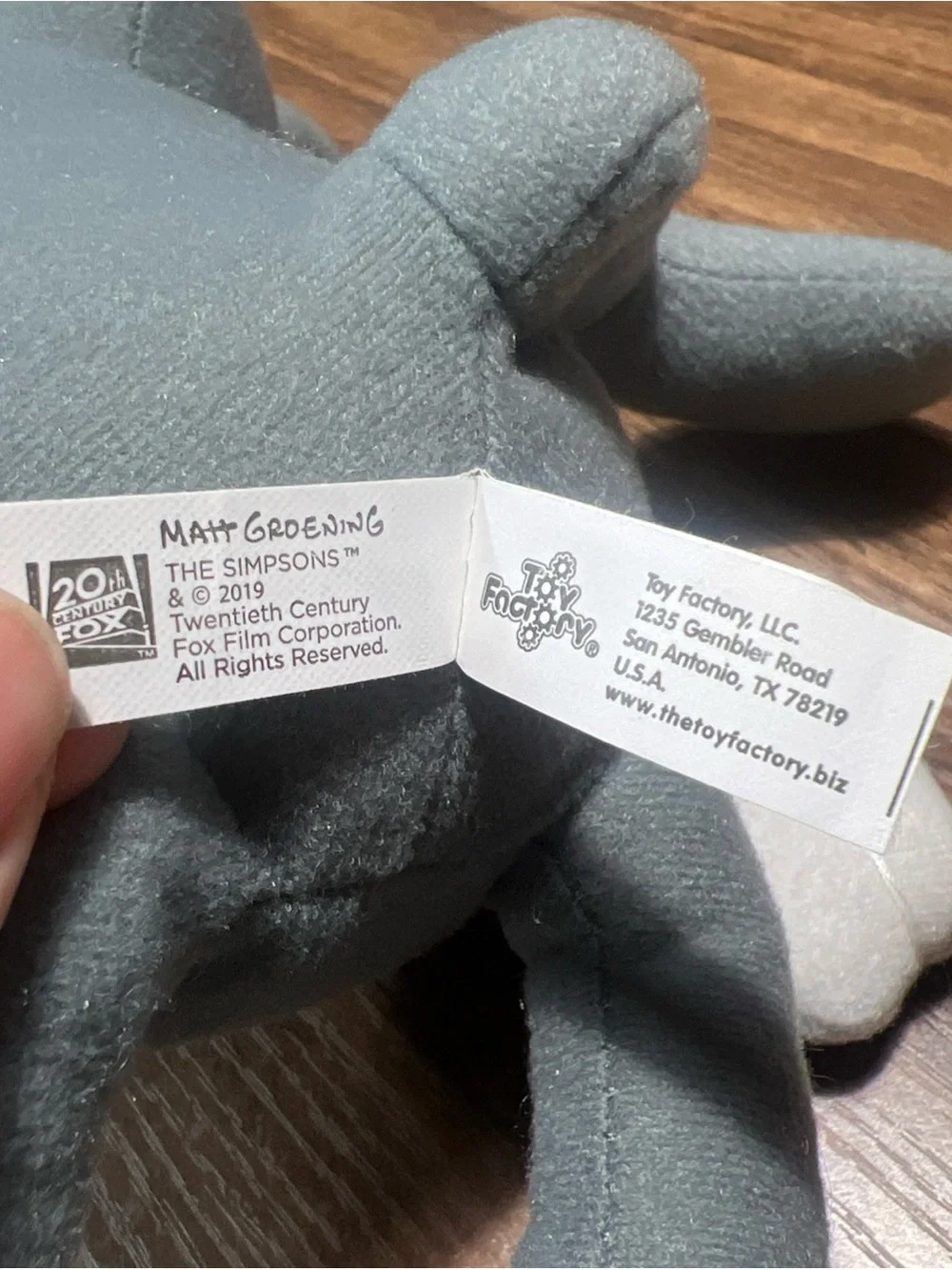 The Simpsons Scratchy stuffed animal 12in